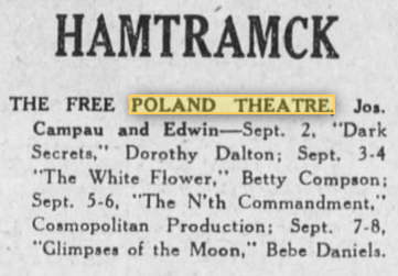 Poland Theatre - 1923 AD